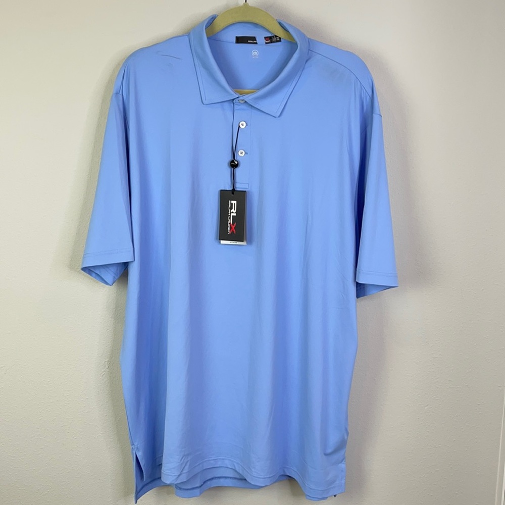 Ralph Lauren RLX NWT Light Blue Polo Shirt in XXL